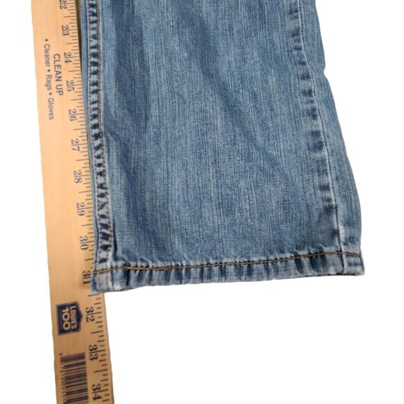Levi's 505 Jeans Mens 33x32 (34x31) Regular Straight Leg Light Wash Distressed * - Picture 14 of 16